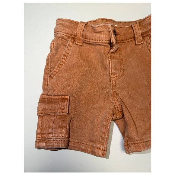 Cat & Jack Kids Cargo Denim Shorts Rust Color Size 12M - Picture 2 of 6